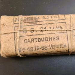 Paquet de cartouches poudre noire F3 pour le fusil Gras modifié 1879-83