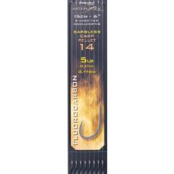 DRENNAN BAS DE LIGNES ACOLYTE CARP PELLET BARBLESS 15CM DRENNAN 0,17mm 14 6''15cm