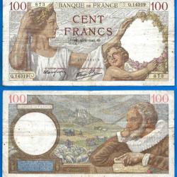 France 100 Francs 1940 16 Aout Sully Grand Billet Franc Frs Frc Frcs