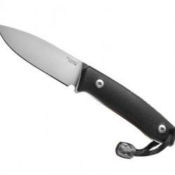 BEL1973 POIGNARD LIONSTEEL "M1" LAME 7.5CM ACIER BOHLER MANCHE G10 NOIR + CORDON + ETUI NEUF