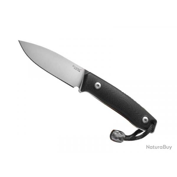 BEL1973 POIGNARD LIONSTEEL "M1" LAME 7.5CM ACIER BOHLER MANCHE G10 NOIR + CORDON + ETUI NEUF