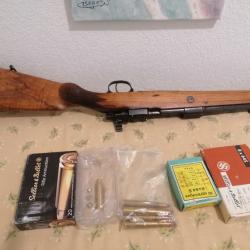 Carabine Mauser 98 calibre 8x64S a verrou 5 balles en chambre