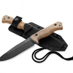 BEL1988 POIGNARD LIONSTEEL "T6" LAME 15CM ACIER BLACKWASH MANCHE SOLID MICARTA  + ETUI KYDEX NEUF