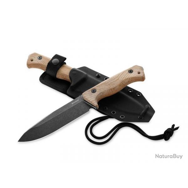 BEL1988 POIGNARD LIONSTEEL "T6" LAME 15CM ACIER BLACKWASH MANCHE SOLID MICARTA  + ETUI KYDEX NEUF