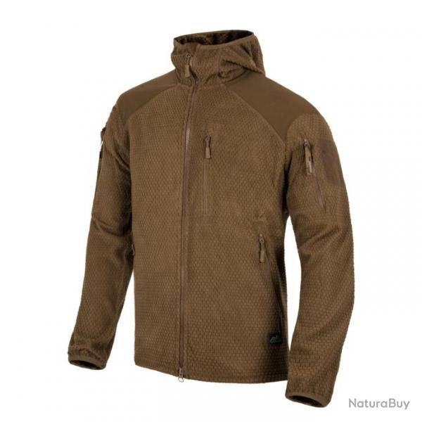 veste  capuche alpha polaire quadrille Coyote