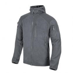 veste à capuche alpha - polaire quadrillée ShadowGrey XS