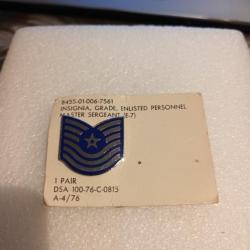 Collars armee us USAF MASTER SERGEANT E7 ORIGINAL