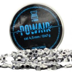 Plombs 4,5mm POWAIR à tête plate boîte de 500 unités