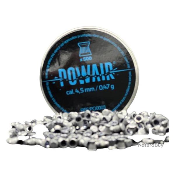 Plombs 4,5mm POWAIR  tte plate bote de 500 units