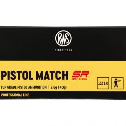 Balles 22LR Percussion Annulaire RWS Pistol Match SR