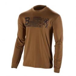 DCO24 ! Tee shirt manches longues Teamspirit Browning Vert/Marron