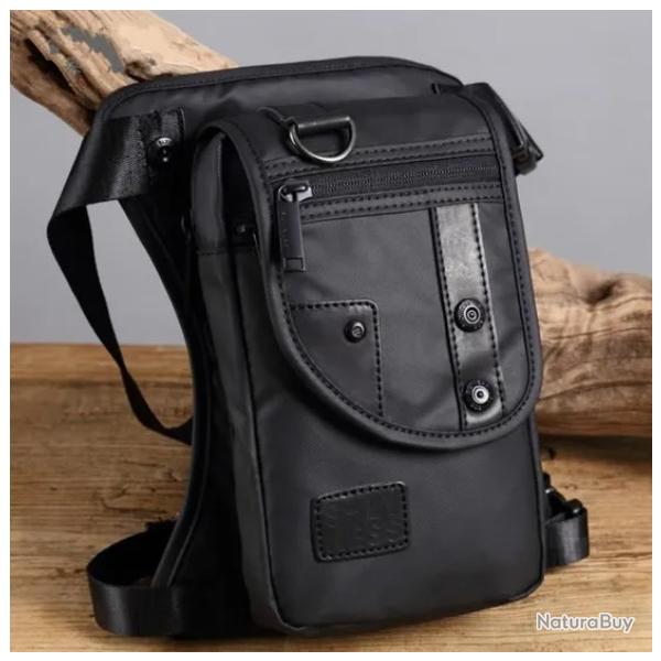 Sac de Taille pour Moto - tanche - Tissu Oxford - 26x15x7 cm - Noir