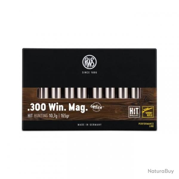 Balles RWS Short Rifle Hit - Cal. 300 Win. Mag. - 300 Win MAG / 165 / Par 1