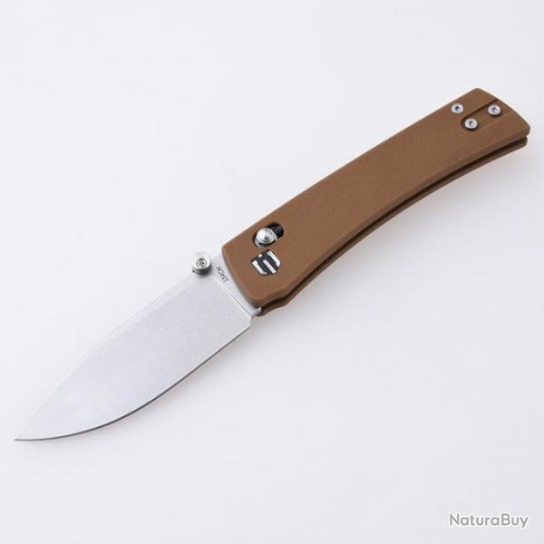 Couteau Shieldon Kite Brown Manche G10 Lame Acier 154CM IKBS Nested Axis Lock Clip SHIRD01A