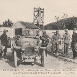 CPA -CHAUCONIN NEUFMONTIERS AUTOMOBILE MILITAIRE GUERRE N°582