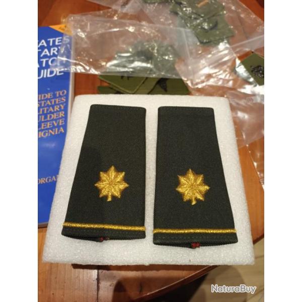 passants d'epaule officier arme us MAJOR ORIGINAL