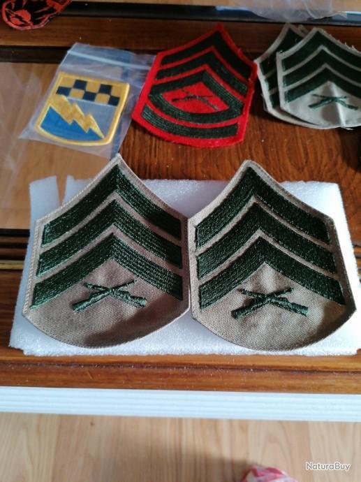 Patch Armée US Technical Sergeant Jaune – Original, Vintage 1960-75
