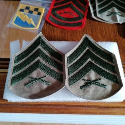 Paire de grade armee us MARINES CORPS SERGEANT kaki ORIGINAL