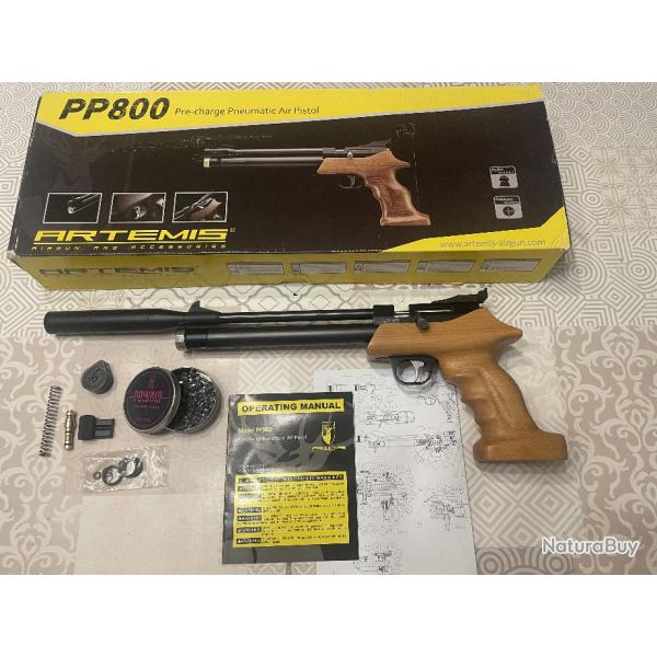 Pistolet PCP PP800 multi-coups Artemis/ Zasdar avec silencieux calibre 4.5mm