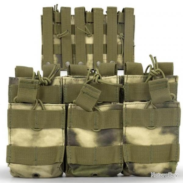 DulMolle double couche triple chargeur poudres, support MAG universel-Green Camo