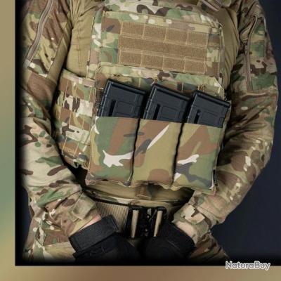 Pochette Porte-chargeur MOLLE WoSporT (type MG-53) Pour Munitions Calibre 5.56 Ou 7.62