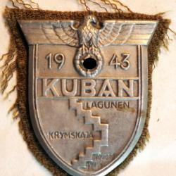 Insigne allemand Kubanschild plaque de bras sur tissus BOUCLIER KUBAN ref SDC24IAL003