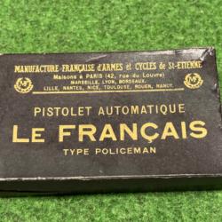 boite de  pistolet automatique  7,65  le  français 20 ème