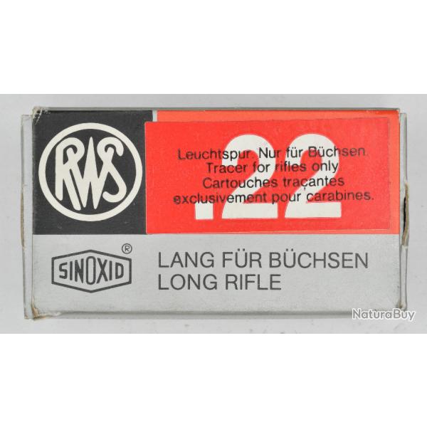 50 cartouches 22 LONG RIFLE - RWS "TRACER" - TRACANTES !
