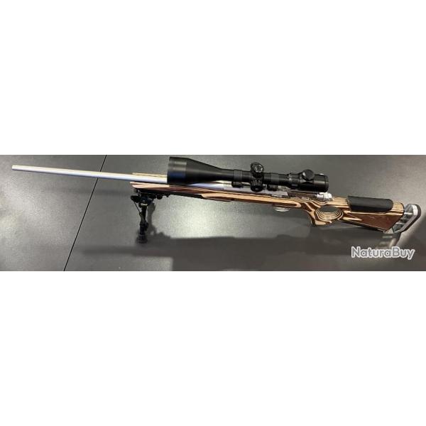 Carabine BROWNING X-BOLT 270WSM + Crosse AT-ONE trou de pouce + bipied Caldwell + Lunette 6-24x60