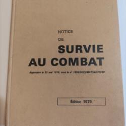 Notice de survie au combat réglementaire française.