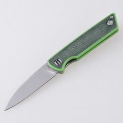 Couteau Shieldon Stinger Lame Acier 14C28N Manche G10/Micarta IKBS Liner Lock Clip SHIMW01A