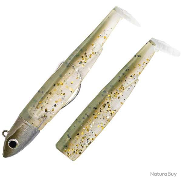 Combo Black Minnow 90 Off Shore - 9cm - 10g - Taille 2 Khaki Glitter + Rech. Khaki Glitter