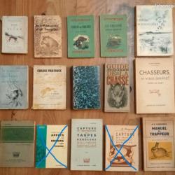 vieux livres sur le chasse et le piegage