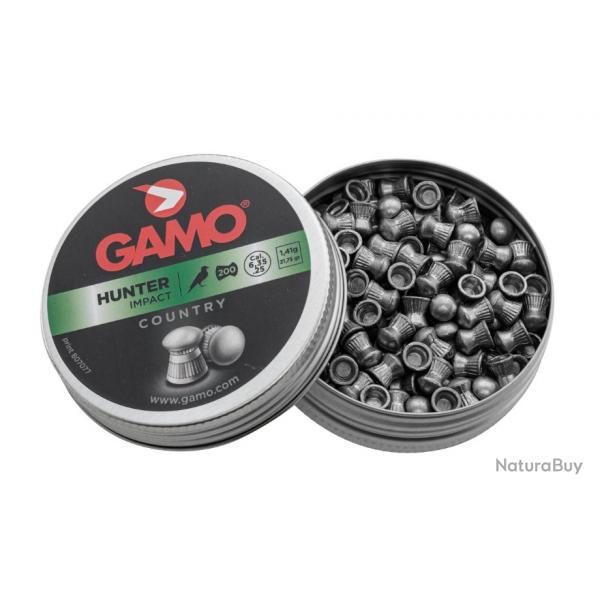 200 Plombs Hunter tte ronde 6.35 mm | Gamo (0000 0851) - Airgun