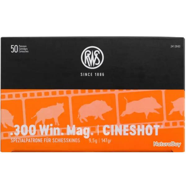 rws cin tir 300wm 147gr x50 munitions cartouche entrainement