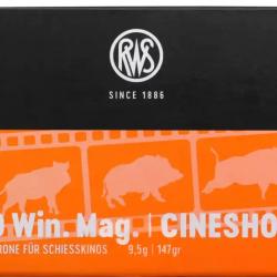 rws ciné tir 9.3x62 196gr x50 munitions cartouche entrainement