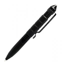 Stylo tactique brise-vitre/kubotan noir