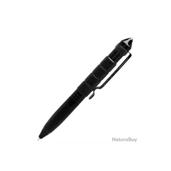 Stylo tactique brise-vitre/kubotan noir