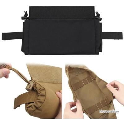 Pochette système molle grand mod. noir - Miltec - Us Adventure