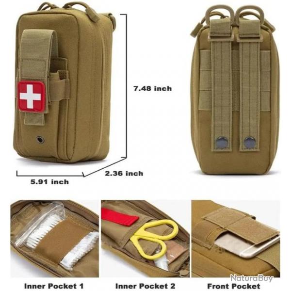 Pouche de ceinture de sac  taille molle-* TAN