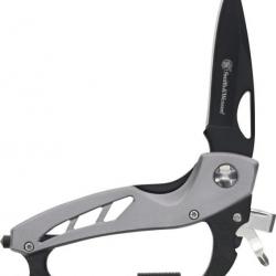 Couteau Mousqueton Smith & Wesson Multi-Tool Lame Acier Inox Manche Alu Liner Lock SWP1208868