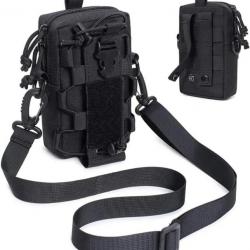 Sac médical tactique MOLLE pour bouteille d'eau-*BLACK