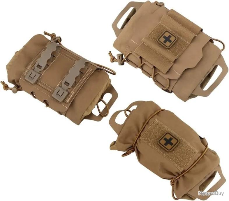 Pochette de garrot tactique Molle, Kit de premiers secours, sac de taille EDC, couteau de chasse en plein air, étui de lampe de poche, étui porte-ciseaux médicaux  18