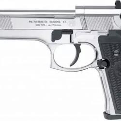 Pistolet à plomb 4.5 mm UMAREX - BERETTA 92 FS (4 joules max) Chrome Synthétique