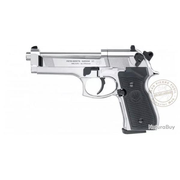 Pistolet  plomb 4.5 mm UMAREX - BERETTA 92 FS (4 joules max) Chrome Synthtique