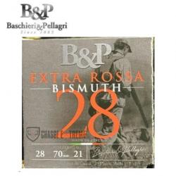 25 Munitions B&P Extra Rossa 28 Bismuth 21Gr Cal 28/70 Pb 4