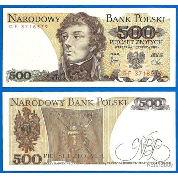 Pologne 500 Zlotych 1982 NEUF Europe Centrale Billet