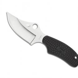 BEL2001 COUTEAU DE COU SPYDERCO "ARK" LAME 5.5CM ACIER MANCHE NYLON/FIBRE NOIR + ETUI NEUF