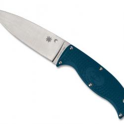 BEL2006 POIGNARD SPYDERCO "ENUFF 2" LAME 10CM ACIER BOHLER MANCHE NYLON/FIBRE BLEU + ETUI NYLON NEUF