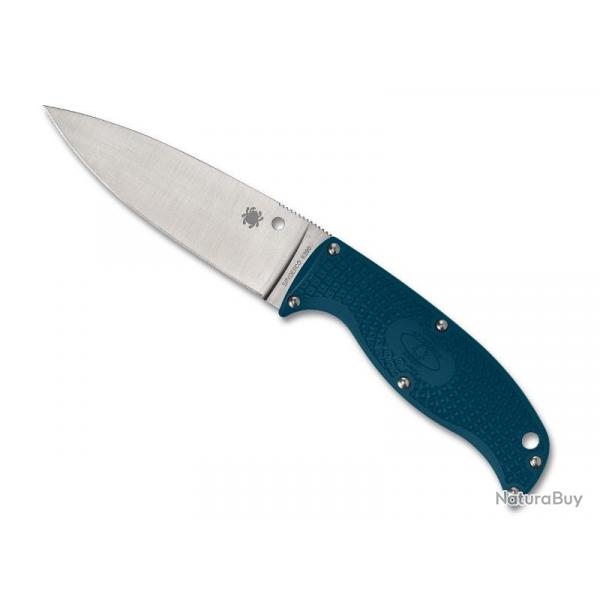 BEL2006 POIGNARD SPYDERCO "ENUFF 2" LAME 10CM ACIER BOHLER MANCHE NYLON/FIBRE BLEU + ETUI NYLON NEUF